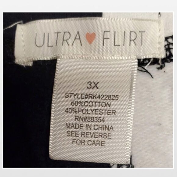 New Ultra Flirt Jogger Pants Womens Plus 3X Color Block Black White Sweats NWT - Picture 9 of 14
